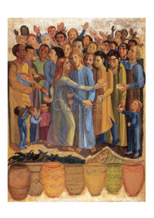 Painting of Jesus communing with others