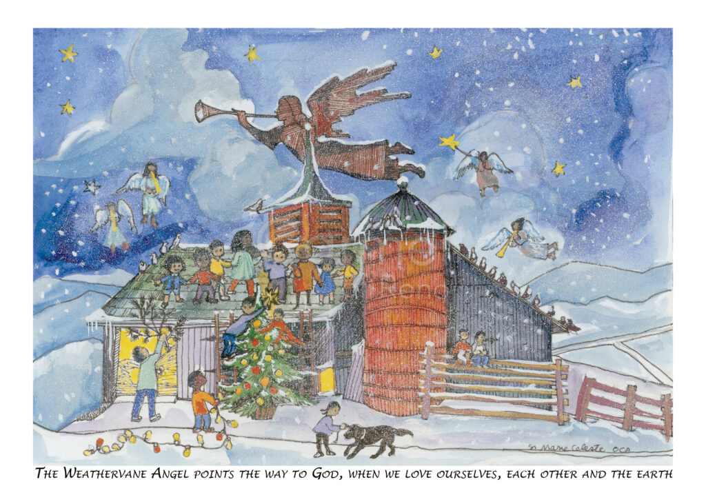 Weathervane Angel – Canvas