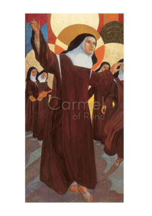 Painting of St. Teresa dancing with other sisters.