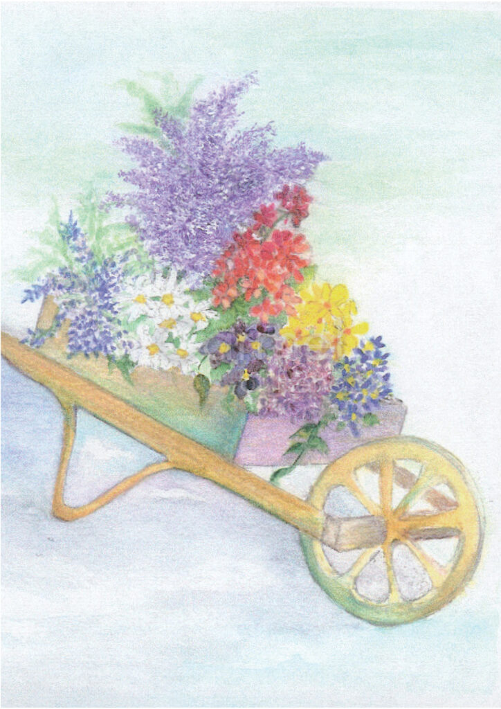 Cart of Flowers – Card