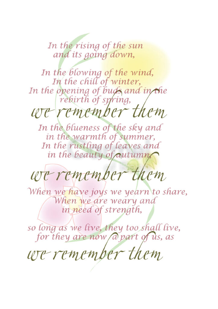 We Remember – Card
