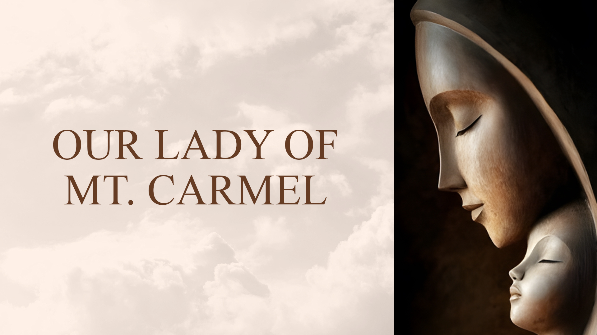 Our Lady of Mt. Carmel with an illustration of Sister Teresa.