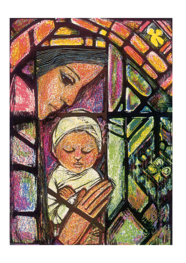 Stained Glass Madonna – Print