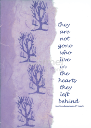 They Live in Our Hearts - Card